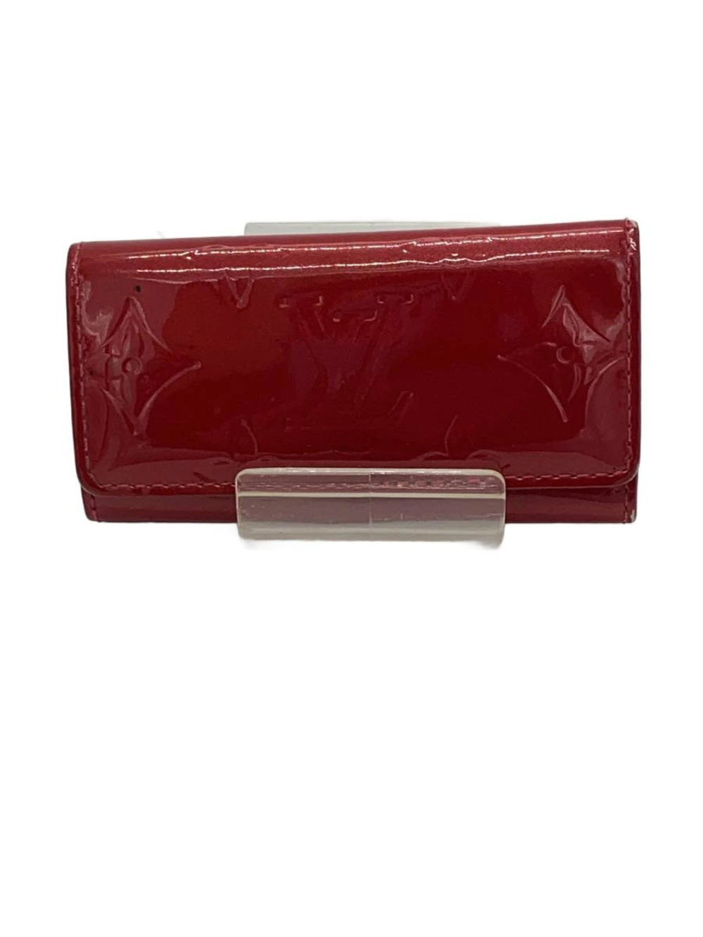 LOUIS VUITTON Key Case Wallet Enamel RED Monogram